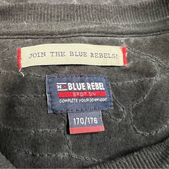 Blue Rebel Amsterdam Distressed Tunic Side Stripe Shirt - Picture 5 of 9